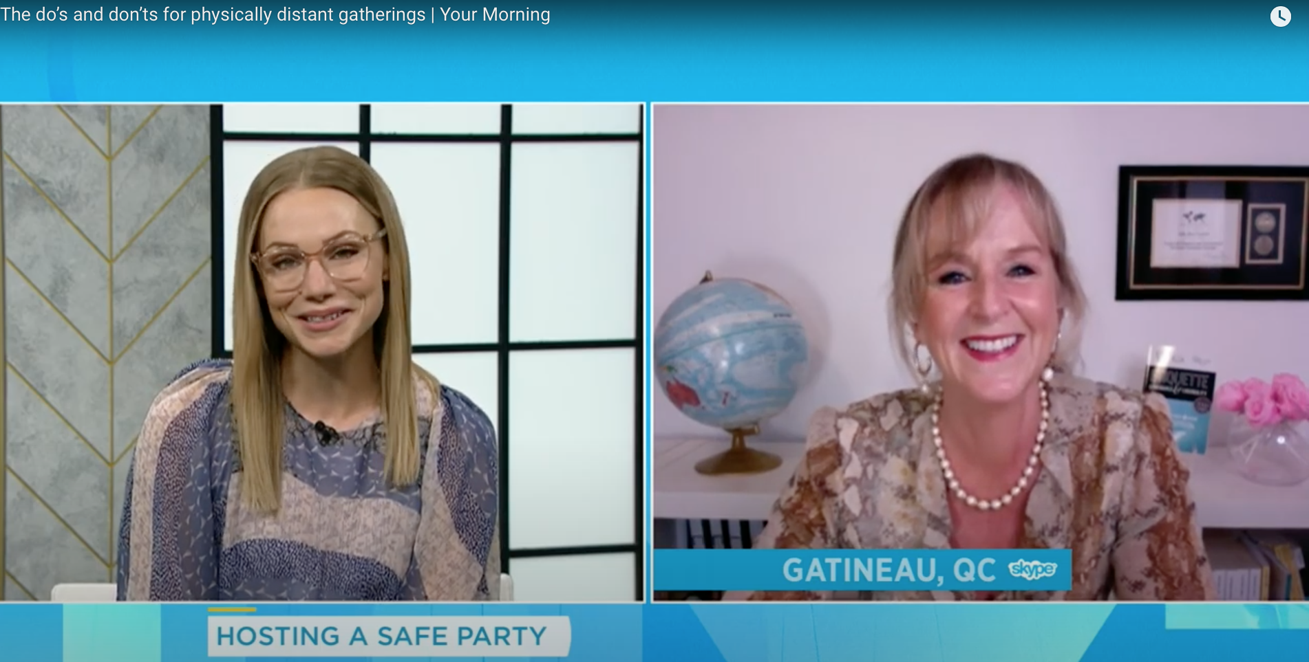 etiquette julie Blais Comeau Pandemic Party Kelsey McEwen CTV Your Morning